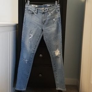 Distressed jeans